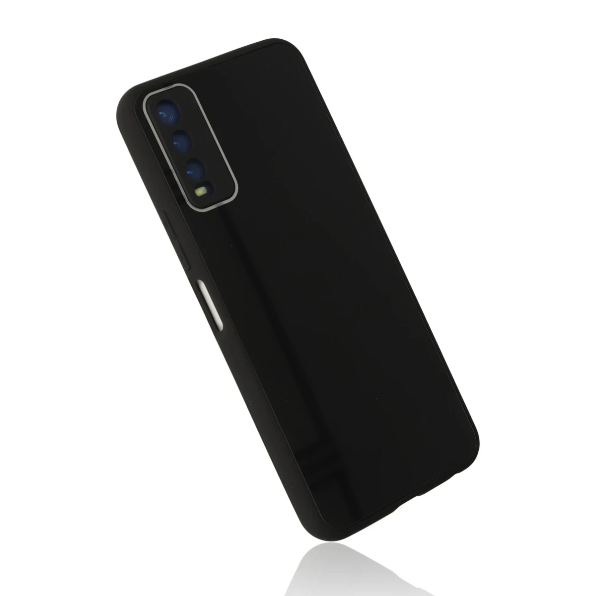 Newface Vivo Y11S Kılıf Glass Kapak - Siyah — görsel 8
