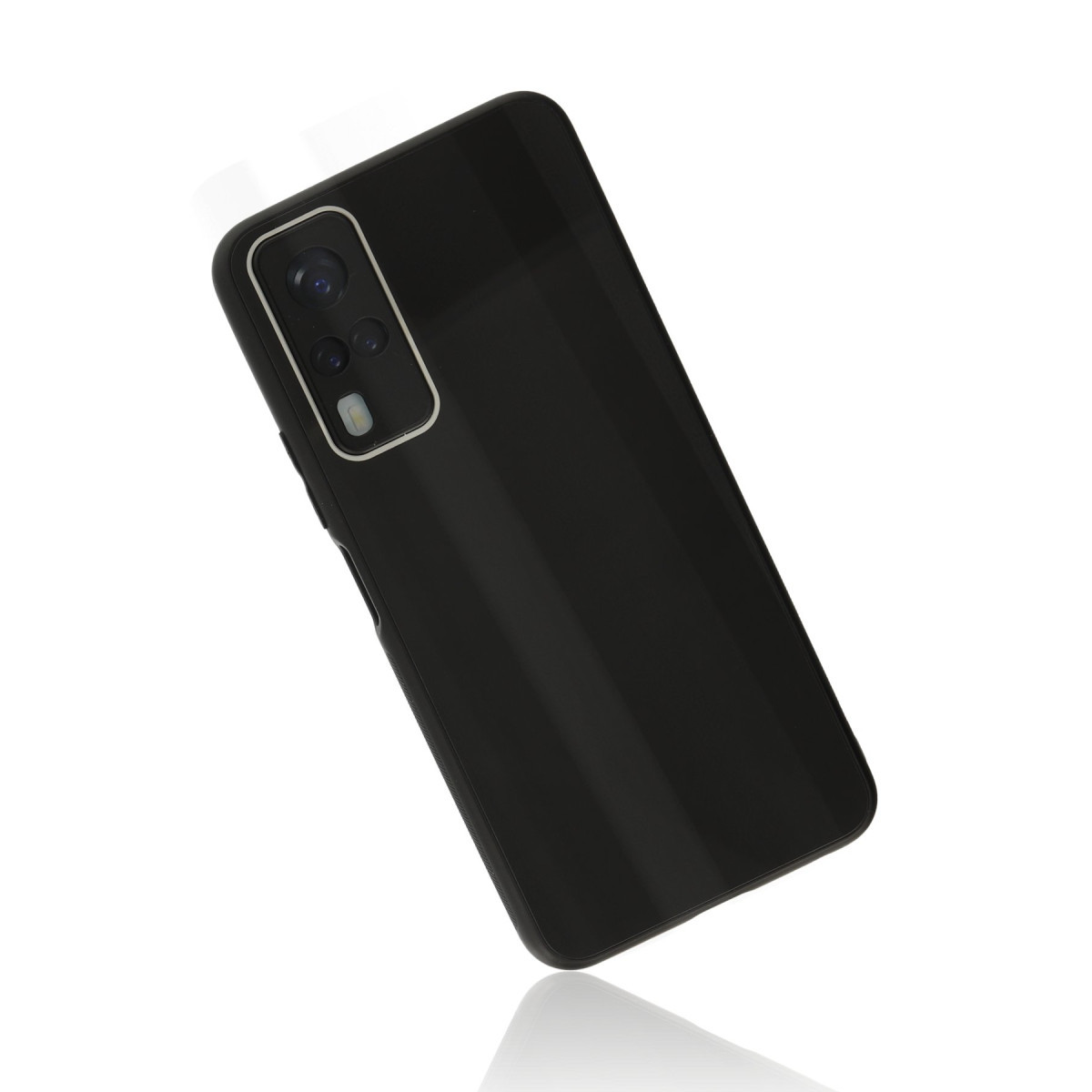 Newface Vivo Y53S Kılıf Glass Kapak - Siyah — görsel 12