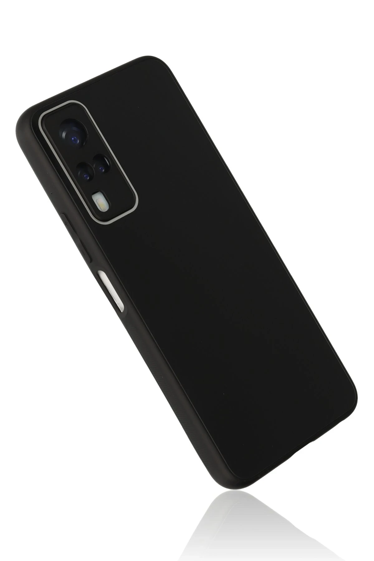Newface Vivo Y53S Kılıf Glass Kapak - Siyah — görsel 3