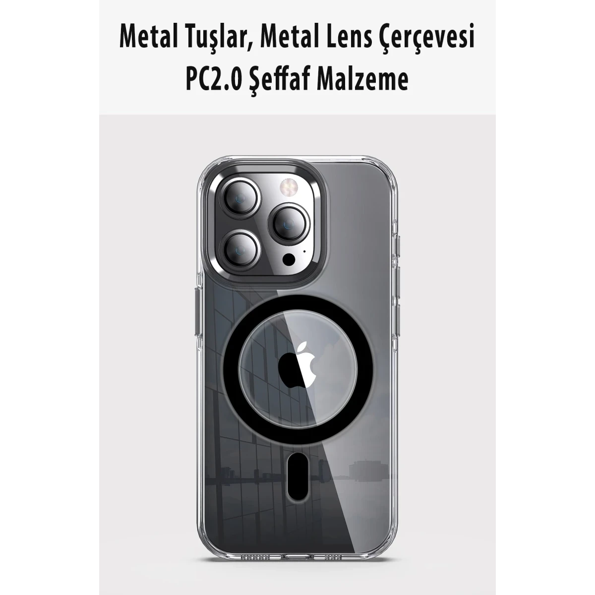 Joko Apple iPhone 14 Pro Max Crystal Magsafe Kapak - Siyah — görsel 10