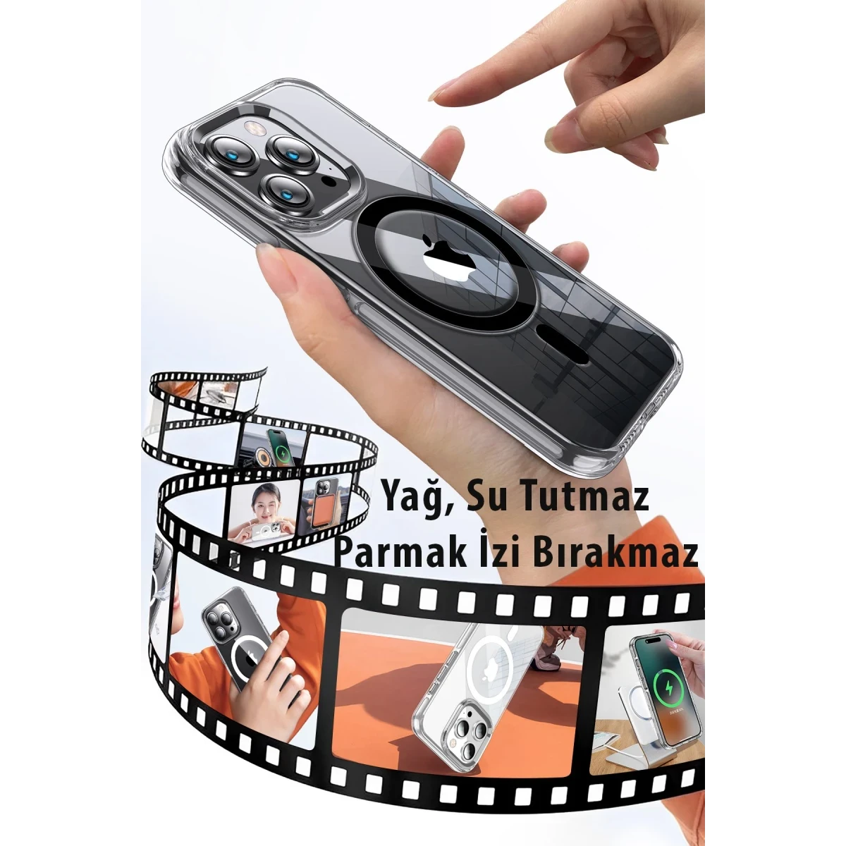 Joko Apple iPhone 14 Pro Max Crystal Magsafe Kapak - Siyah — görsel 11