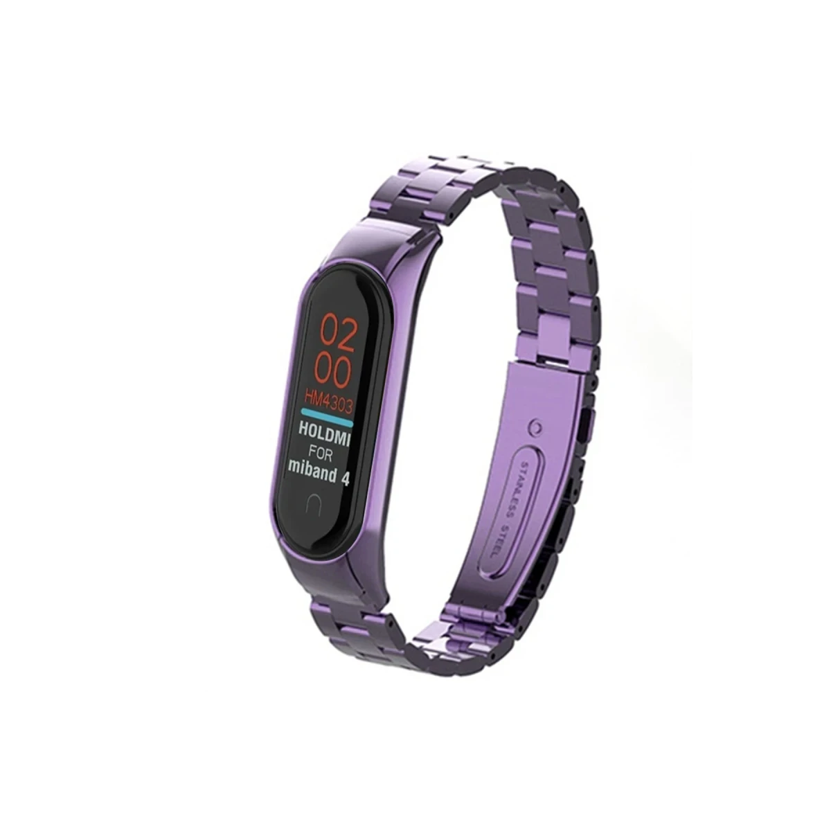 Newface Xiaomi Mi Band 6 Metal Baklalı Kordon - Lila — görsel 2