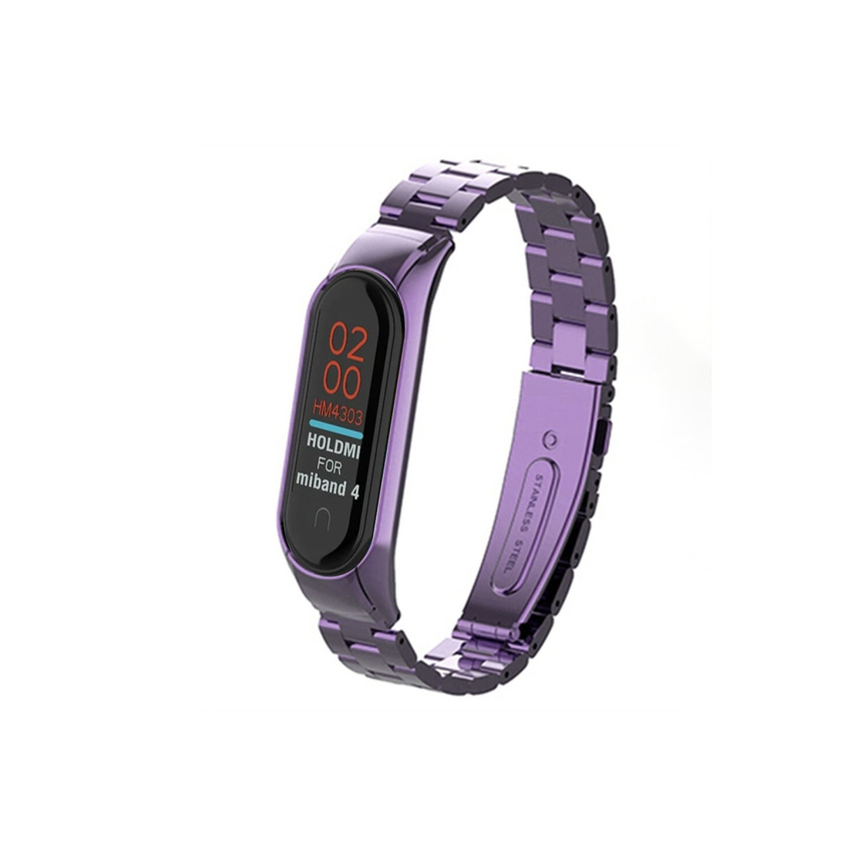 Newface Xiaomi Mi Band 6 Metal Baklalı Kordon - Lila — görsel 3