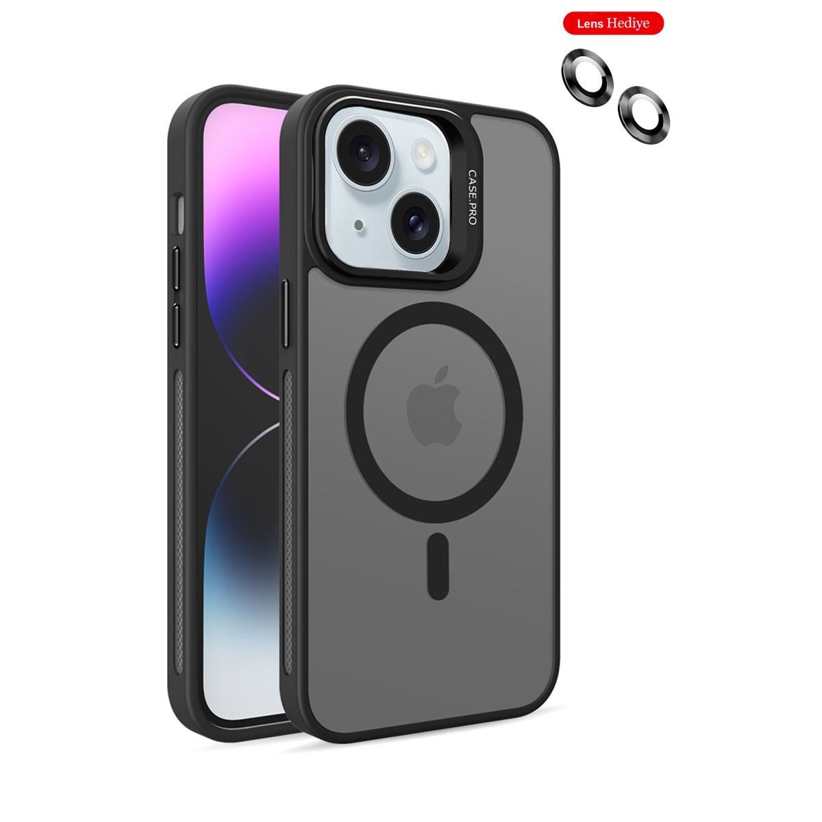 Joko Apple iPhone 14 Kılıf Flet Lens Magsafe Kapak - Siyah — görsel 11