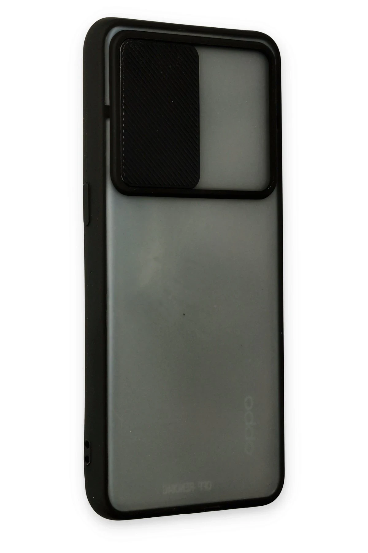 Newface Oppo Reno 6 Kılıf Palm Buzlu Kamera Sürgülü Silikon - Siyah — görsel 2