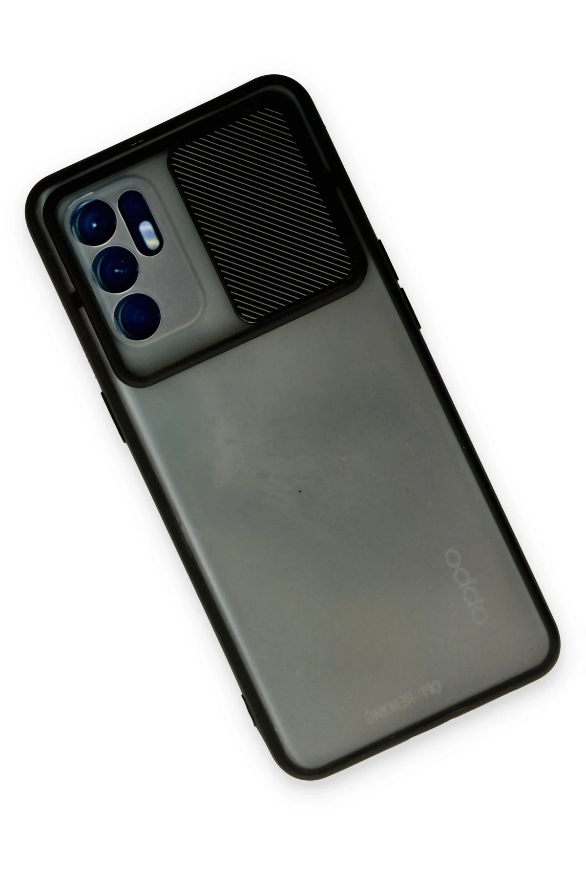 Newface Oppo Reno 6 Kılıf Palm Buzlu Kamera Sürgülü Silikon - Siyah — görsel 3
