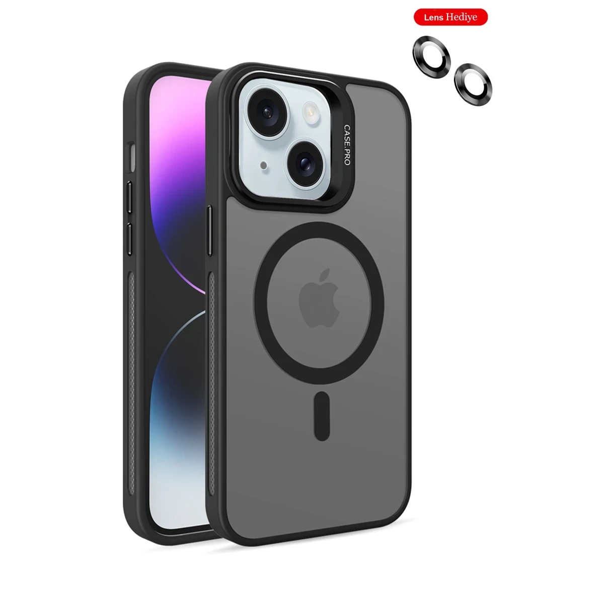 Joko Apple iPhone 15 Kılıf Flet Lens Magsafe Kapak - Siyah — görsel 6