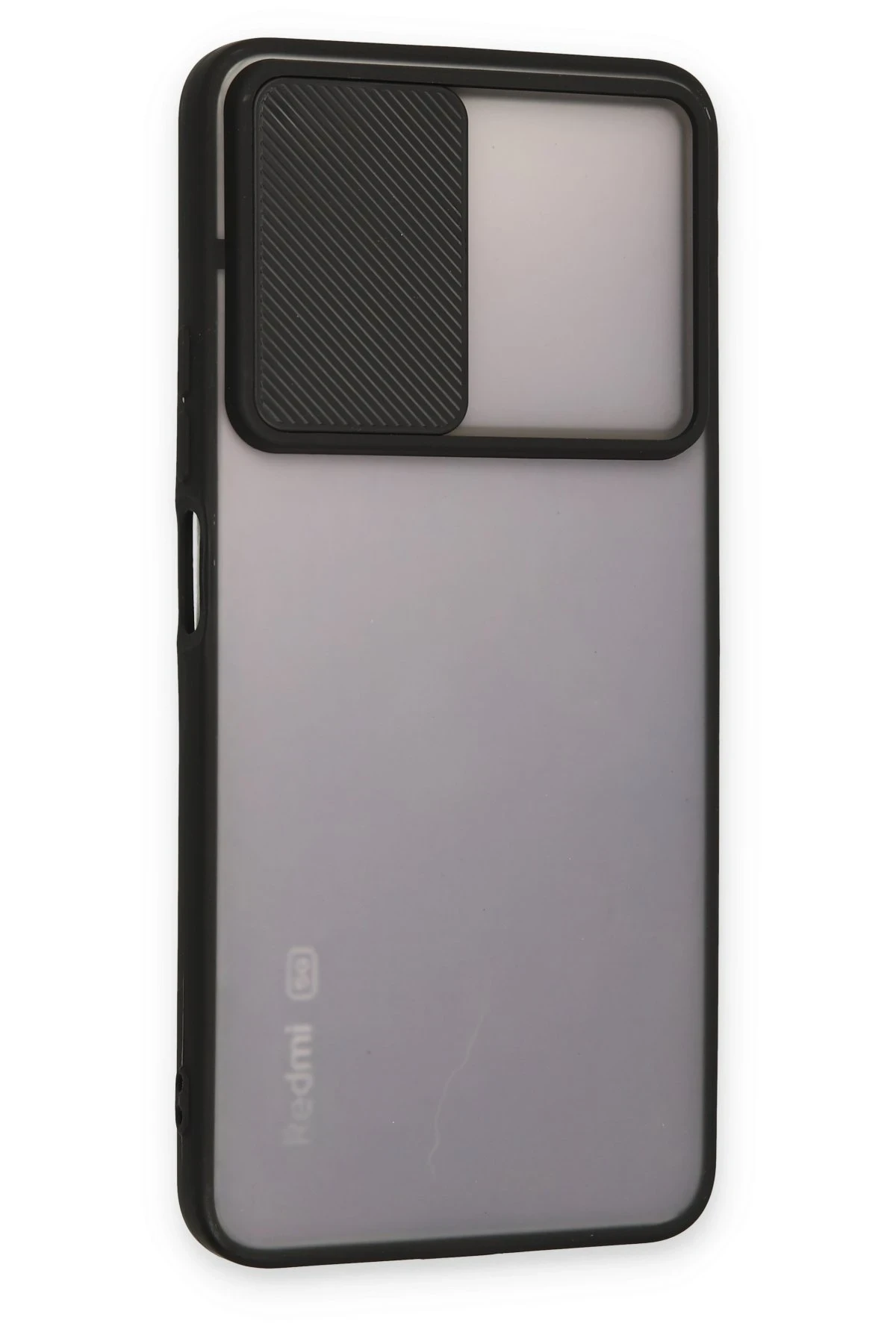 Newface Xiaomi Redmi Note 11T Kılıf Palm Buzlu Kamera Sürgülü Silikon - Siyah