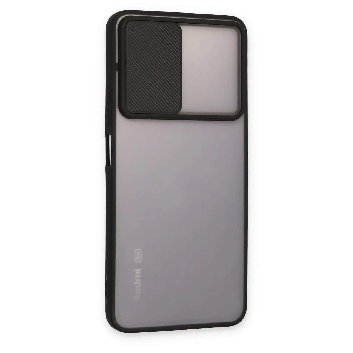 Newface Xiaomi Redmi Note 11T Kılıf Palm Buzlu Kamera Sürgülü Silikon - Siyah — görsel 5