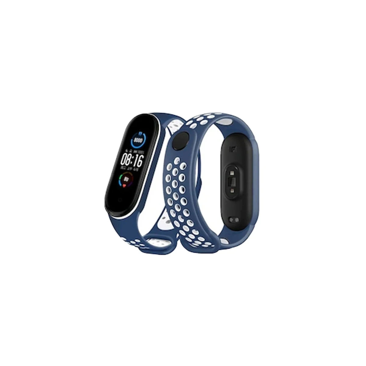 Newface Xiaomi Mi Band 4 Spor Delikli Kordon - Lacivert-Beyaz