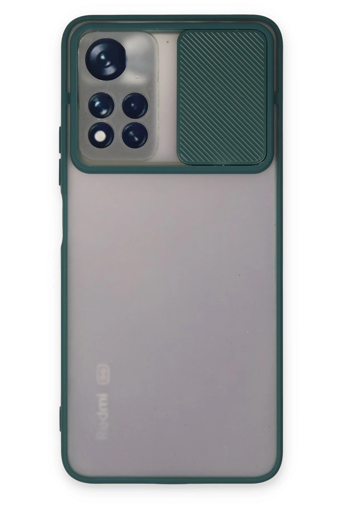 Newface Xiaomi Redmi Note 11T Kılıf Palm Buzlu Kamera Sürgülü Silikon - Yeşil