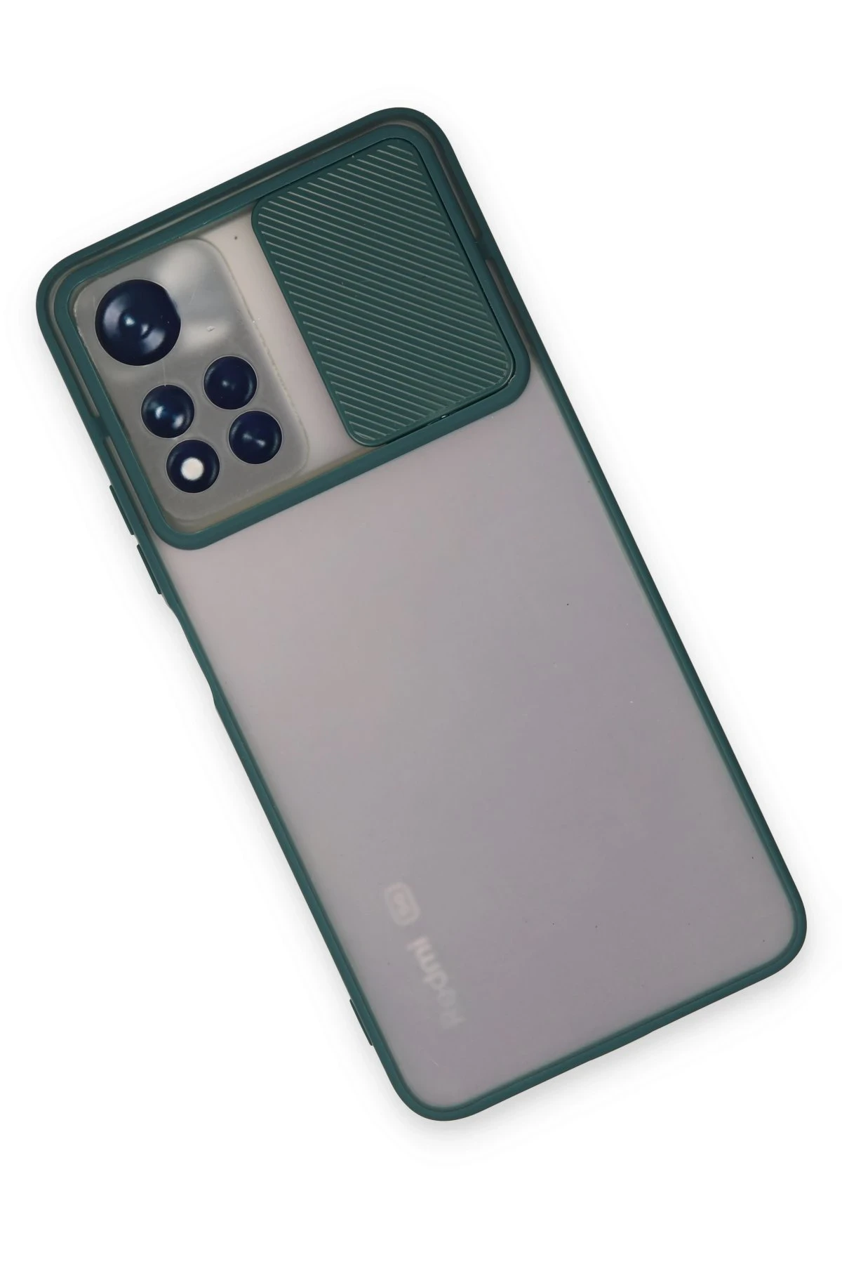 Newface Xiaomi Redmi Note 11T Kılıf Palm Buzlu Kamera Sürgülü Silikon - Yeşil