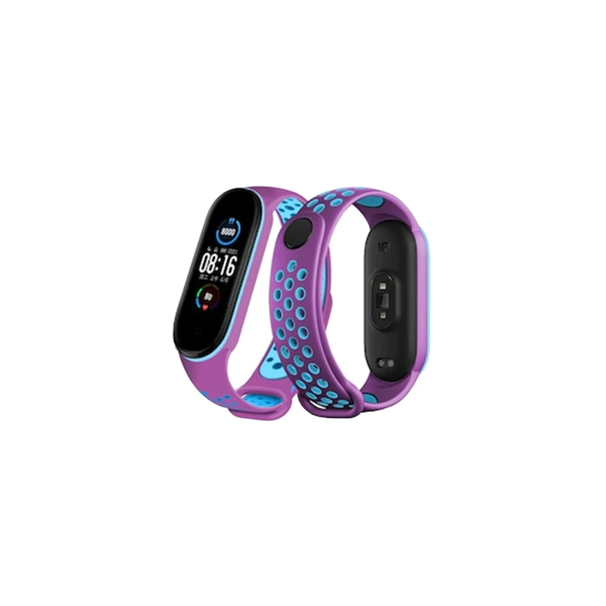 Newface Xiaomi Mi Band 4 Spor Delikli Kordon - Mor-Mavi