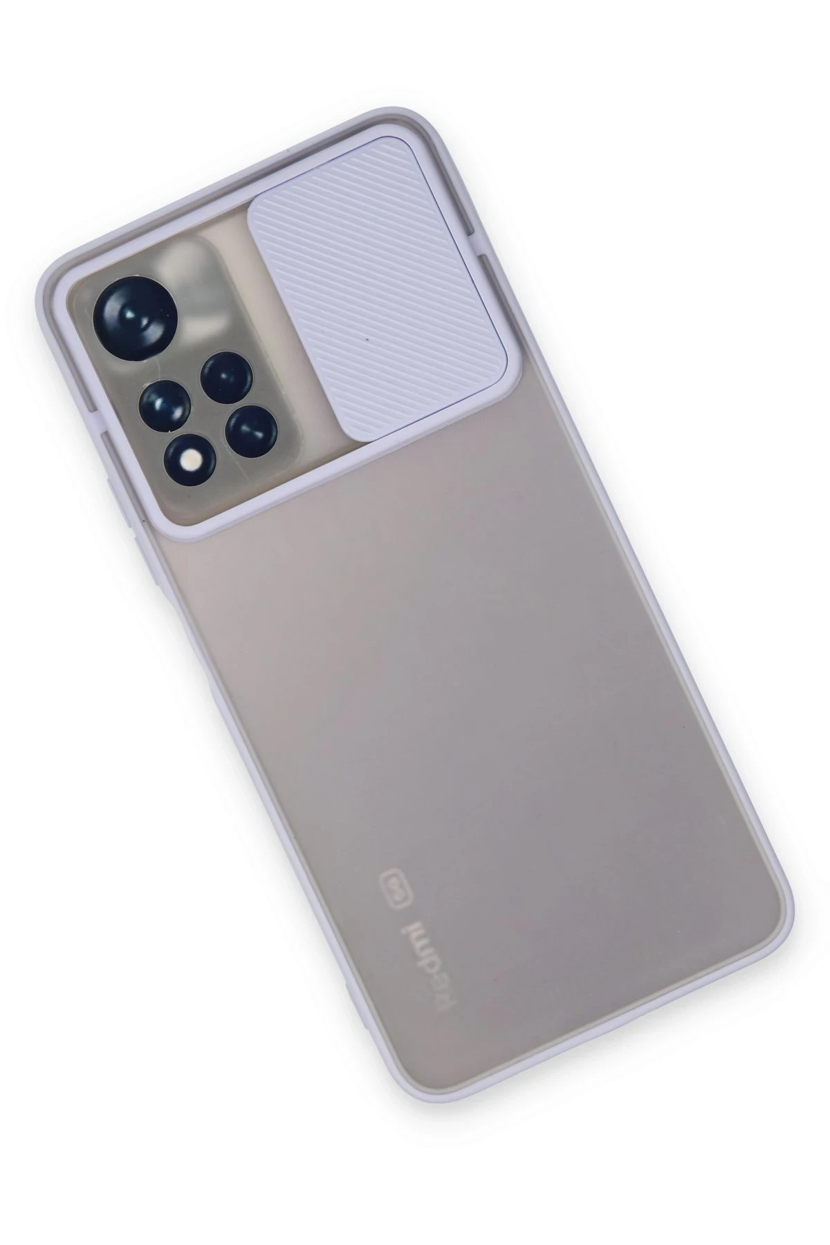 Newface Xiaomi Redmi Note 11T Kılıf Palm Buzlu Kamera Sürgülü Silikon - Lila