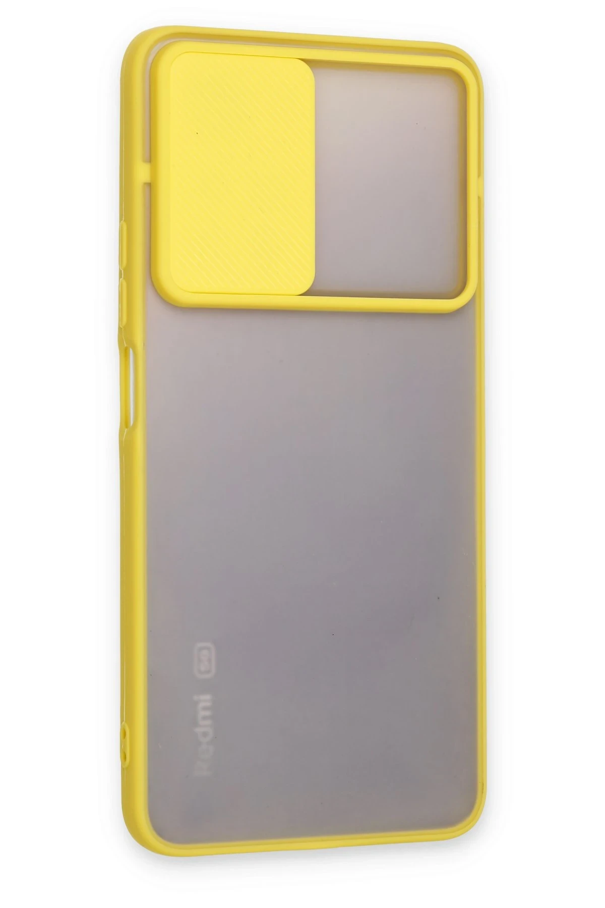 Newface Xiaomi Redmi Note 11T Kılıf Palm Buzlu Kamera Sürgülü Silikon - Sarı