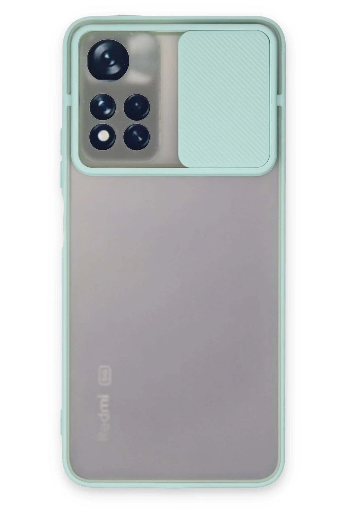 Newface Xiaomi Redmi Note 11T Kılıf Palm Buzlu Kamera Sürgülü Silikon - Turkuaz