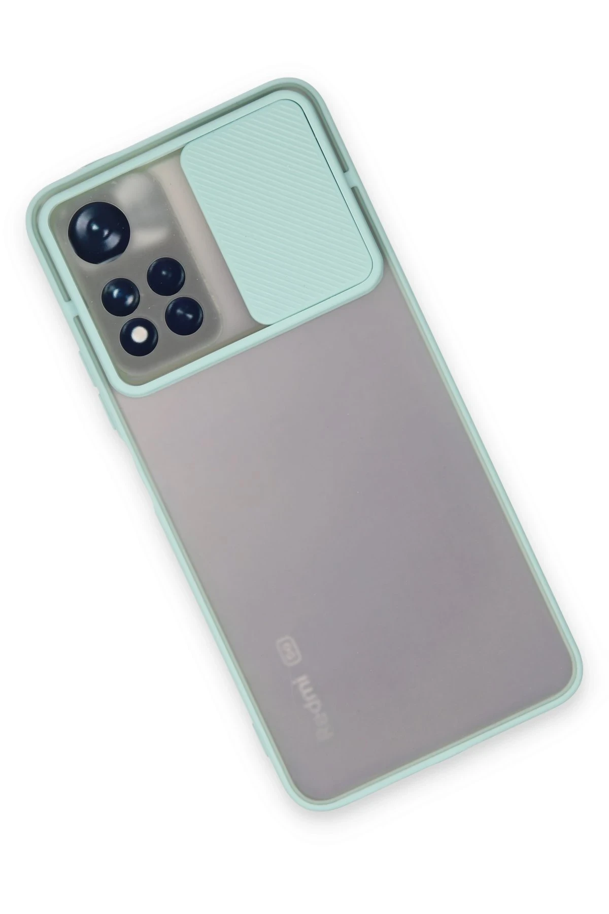 Newface Xiaomi Redmi Note 11T Kılıf Palm Buzlu Kamera Sürgülü Silikon - Turkuaz