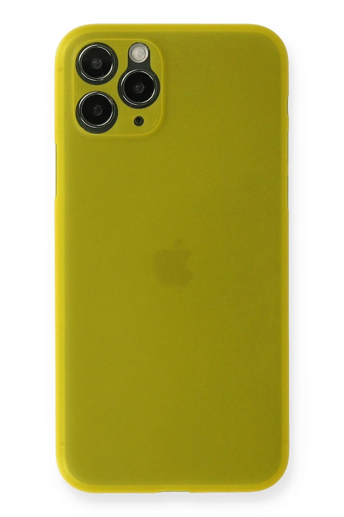 Newface iPhone 11 Pro Max Kılıf PP Ultra İnce Kapak - Sarı