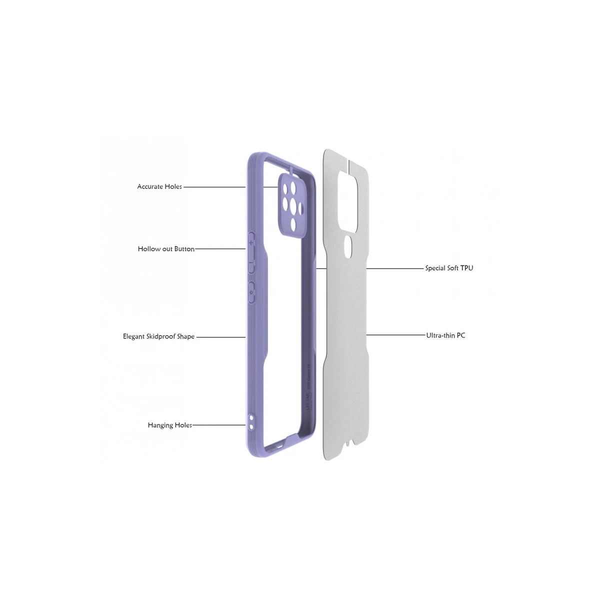 Newface Tecno Camon 16 Kılıf Platin Silikon - Siyah
