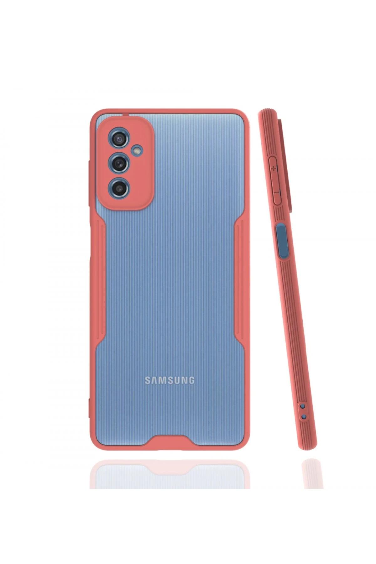 Newface Samsung Galaxy M52 5G Kılıf Platin Silikon - Pembe
