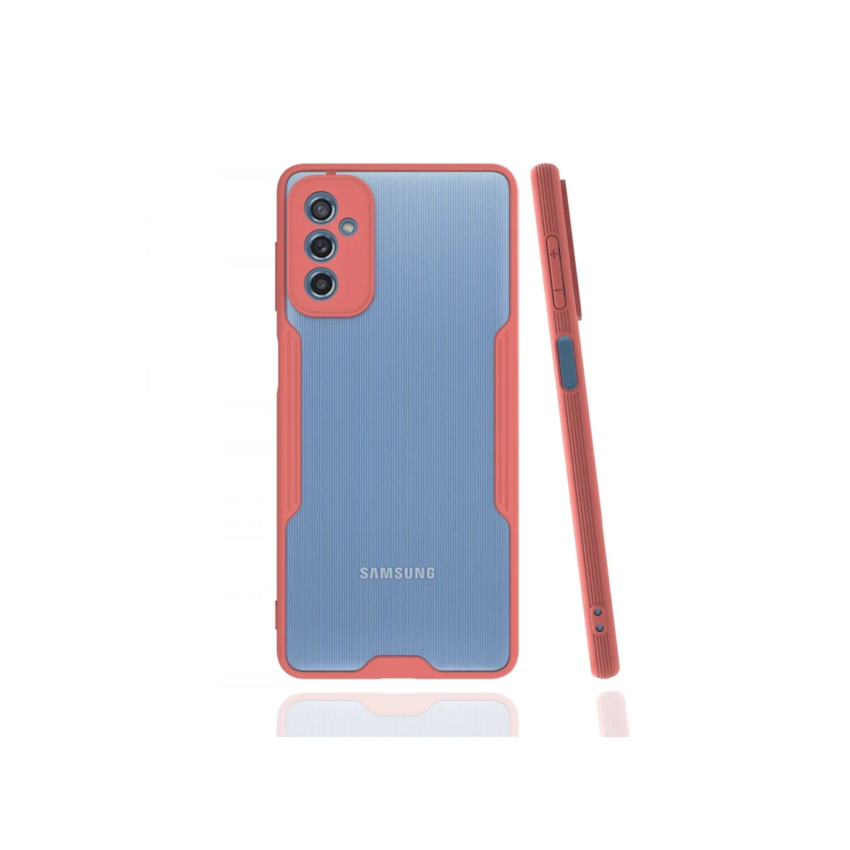 Newface Samsung Galaxy M52 5G Kılıf Platin Silikon - Pembe