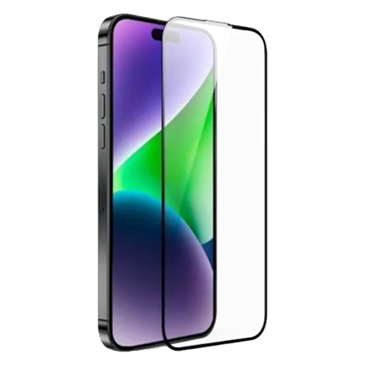 URR Apple iPhone 15 Pro Max 2.5D Antistatik Silkscreen Cam Ekran Koruyucu - Siyah