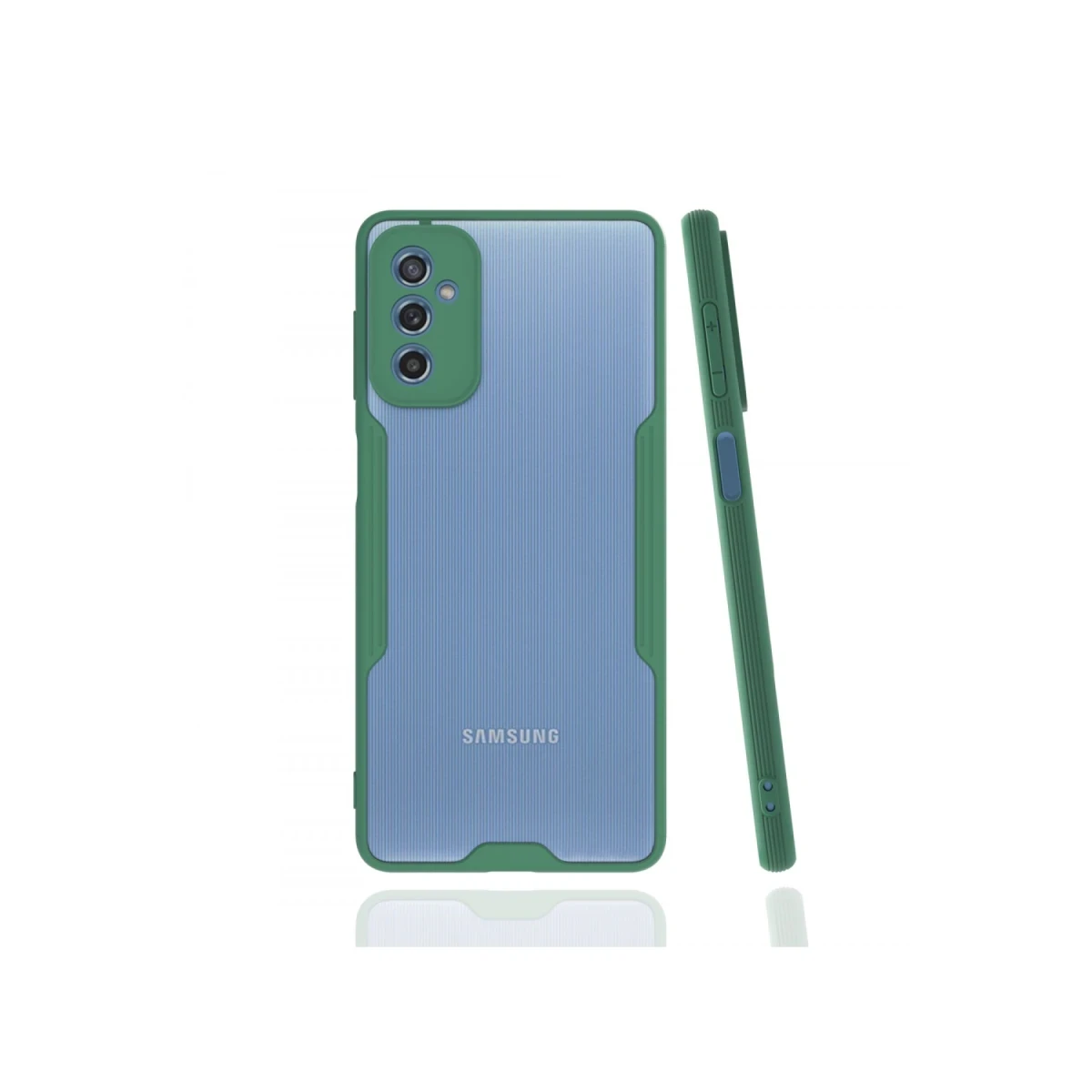 Newface Samsung Galaxy M52 5G Kılıf Platin Silikon - Yeşil