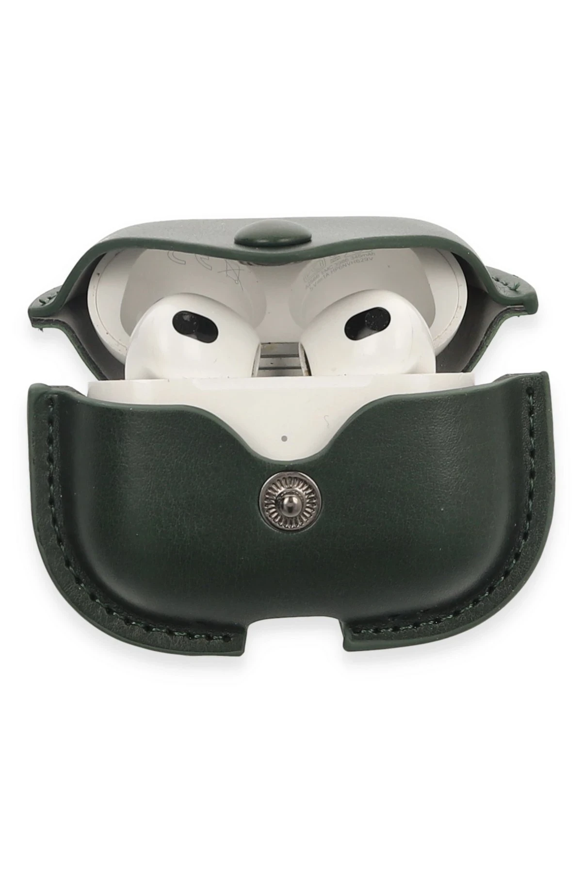 Newface Airpods 3 (3.nesil) Çanta Deri Kılıf - Haki Yeşil
