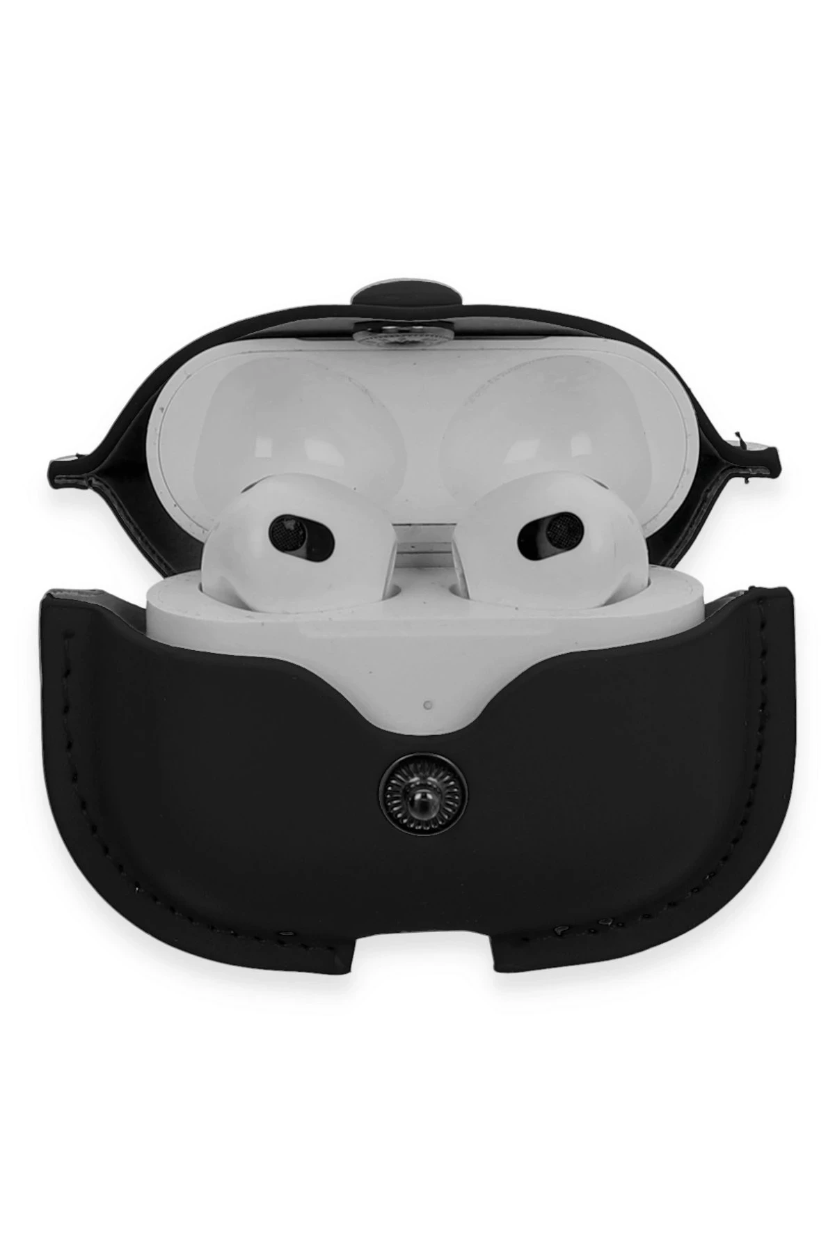 Newface Airpods 3 (3.nesil) Çanta Deri Kılıf - Siyah