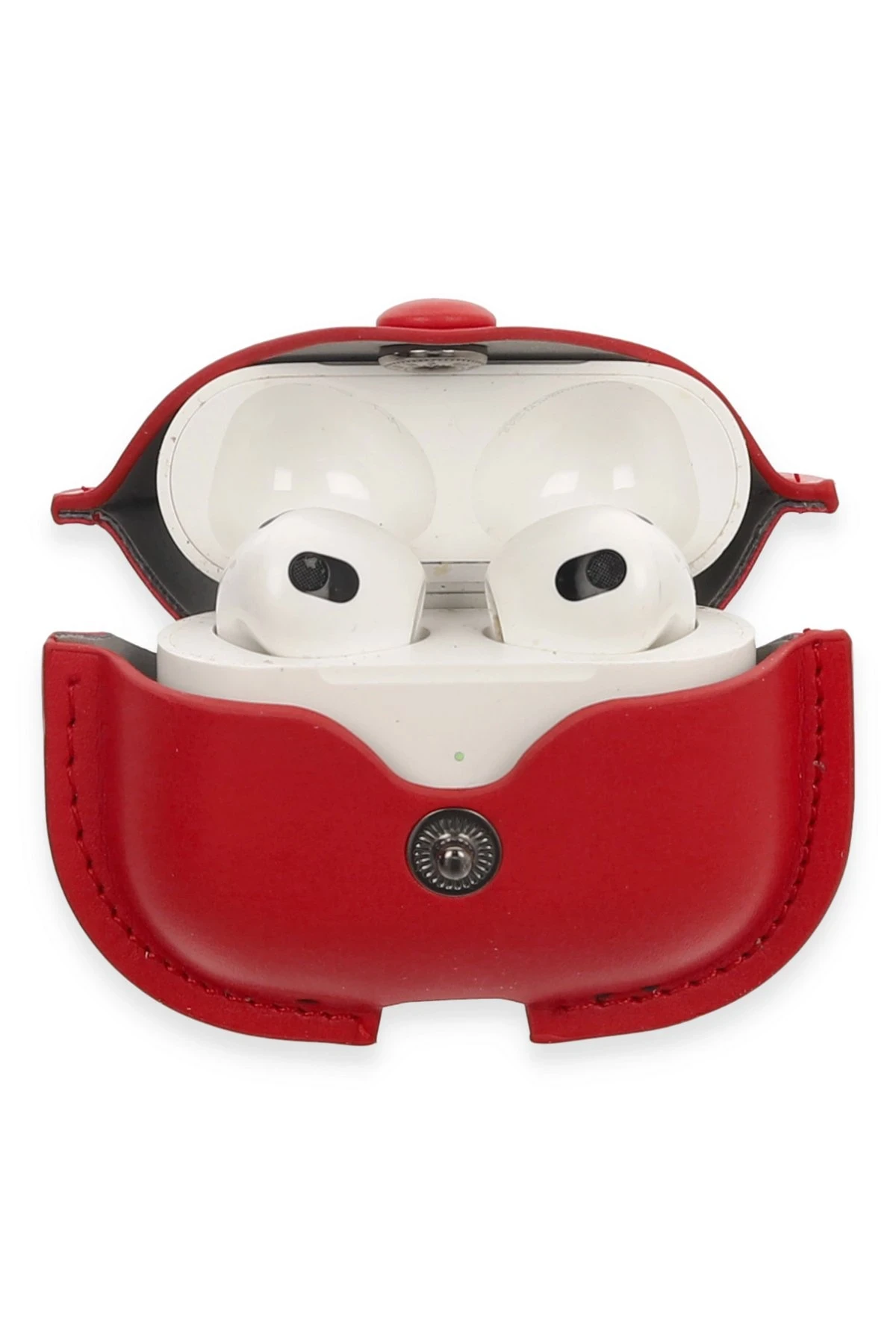 Newface Airpods 3 (3.nesil) Çanta Deri Kılıf - Kırmızı