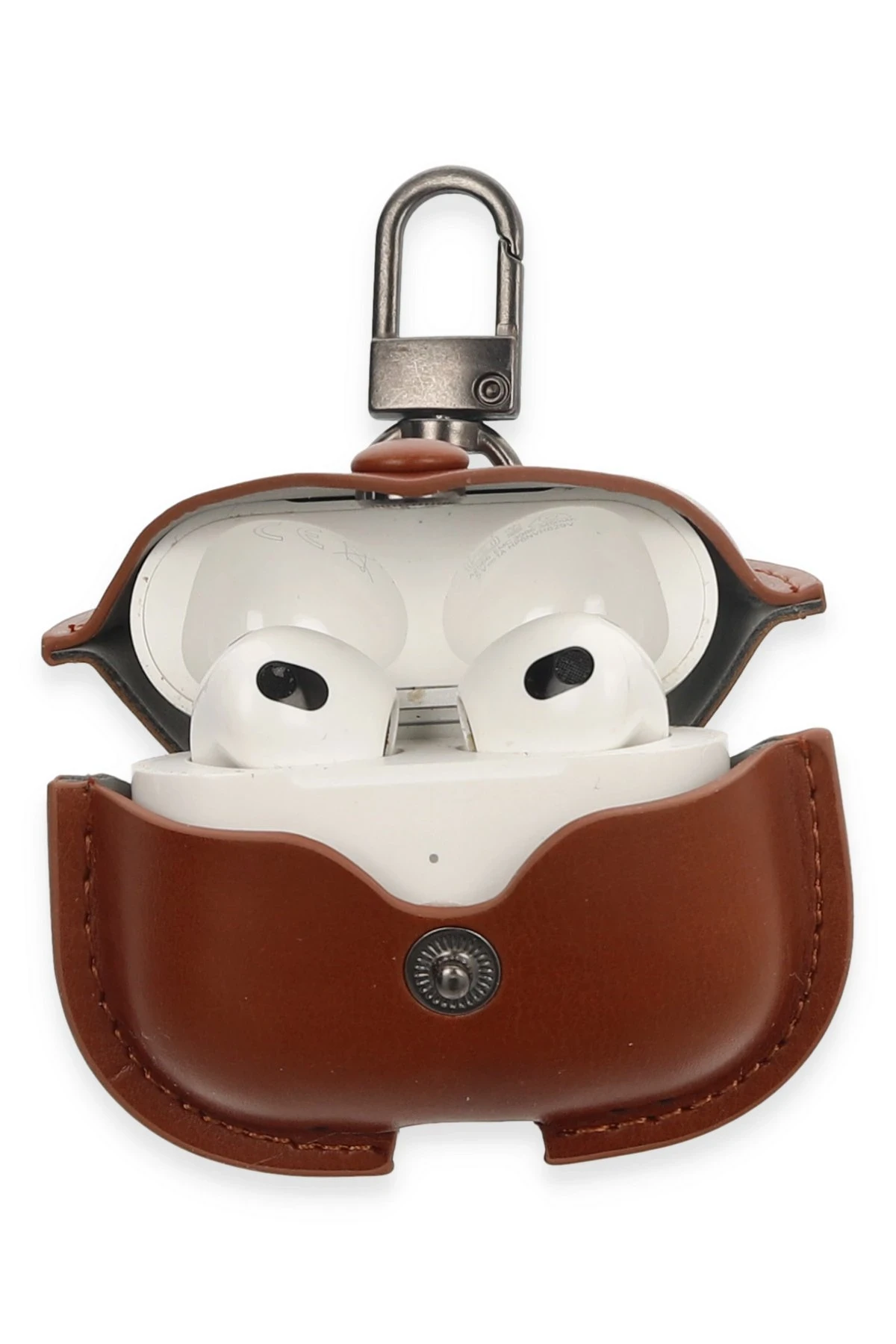Newface Airpods 3 (3.nesil) Çanta Deri Kılıf - Taba