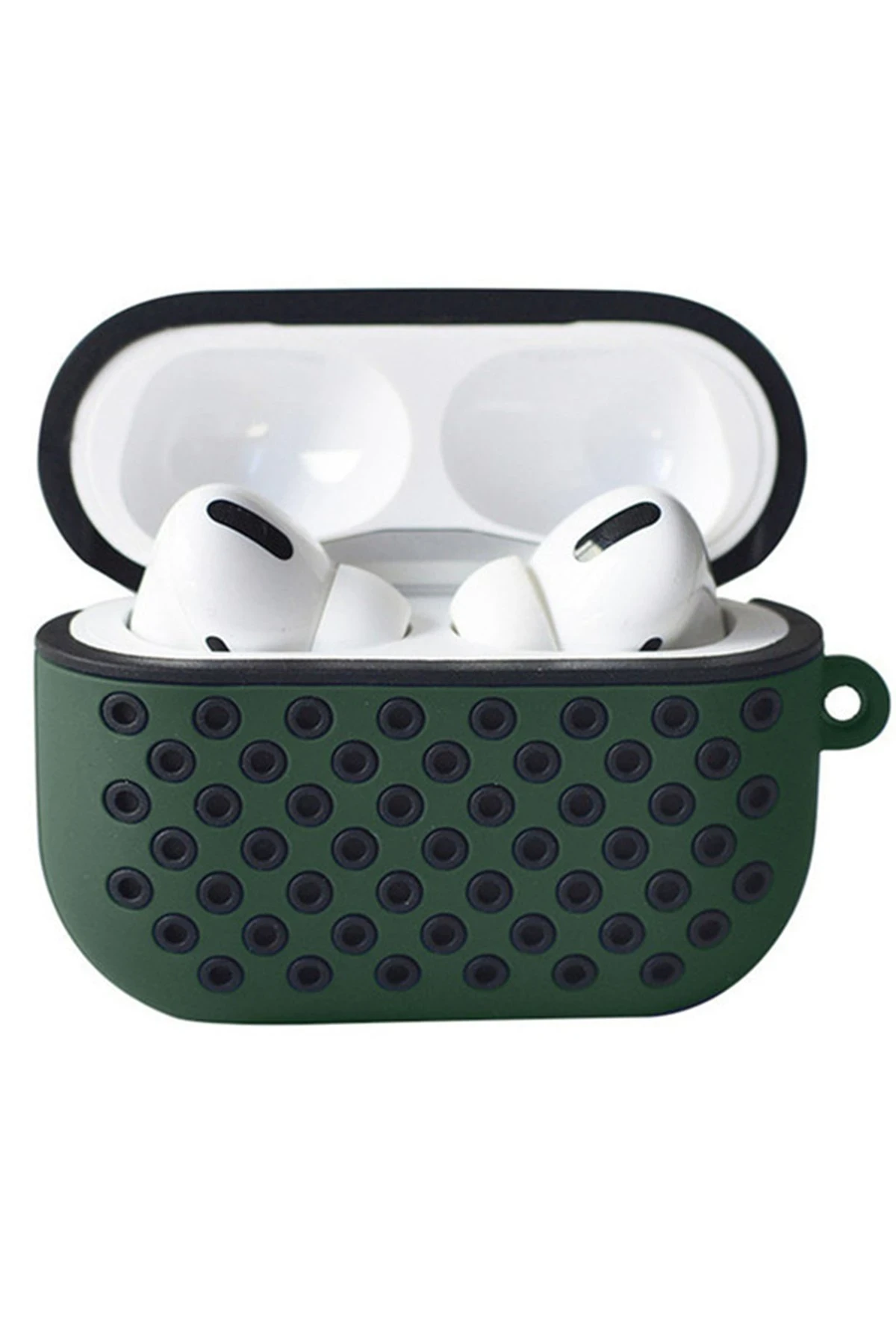 Newface Airpods Pro 2 (2.nesil) Spor Delikli Kılıf - Haki Yeşil-Siyah