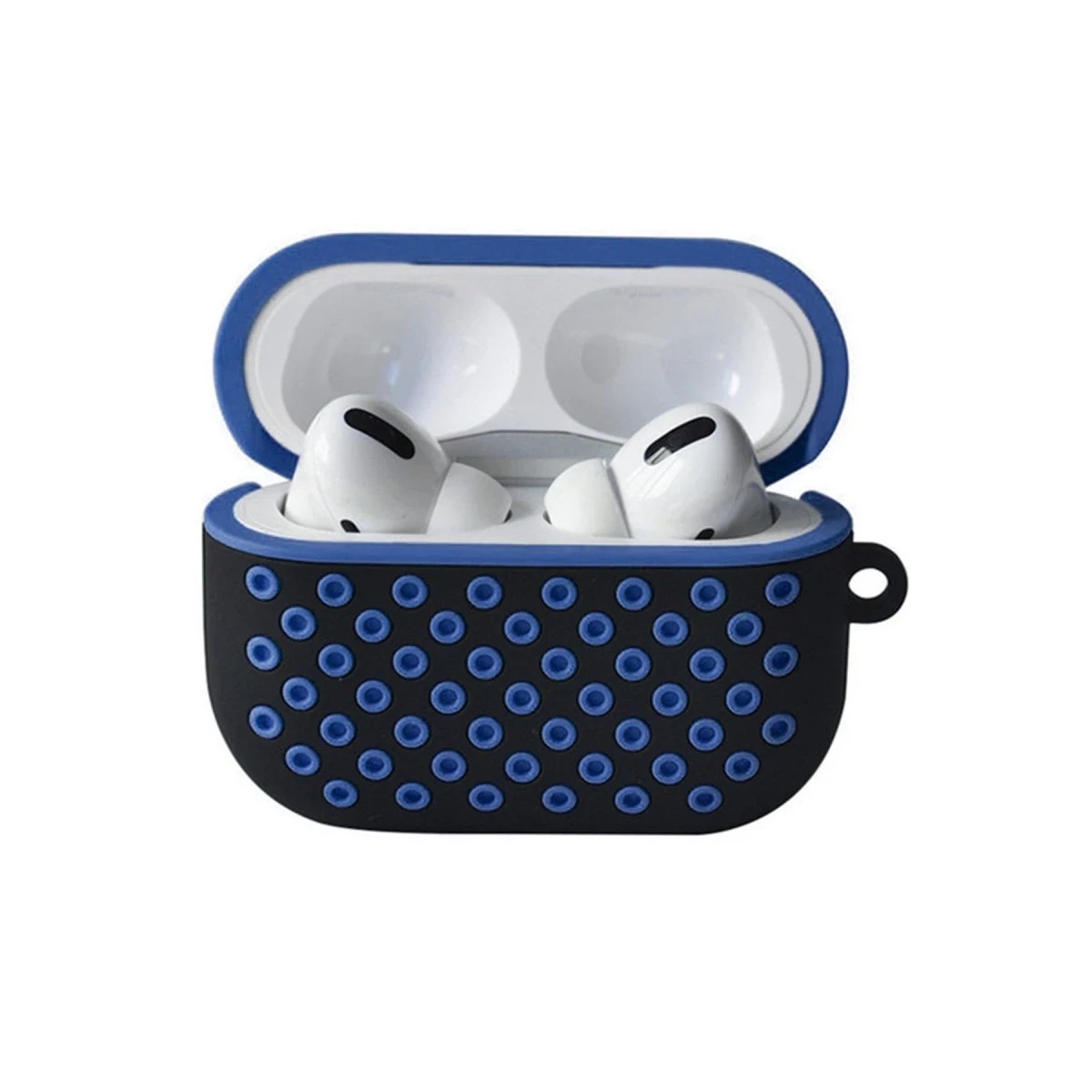 Newface Apple Airpods Pro 2 (2.nesil) Spor Delikli Kılıf - Siyah-Mavi