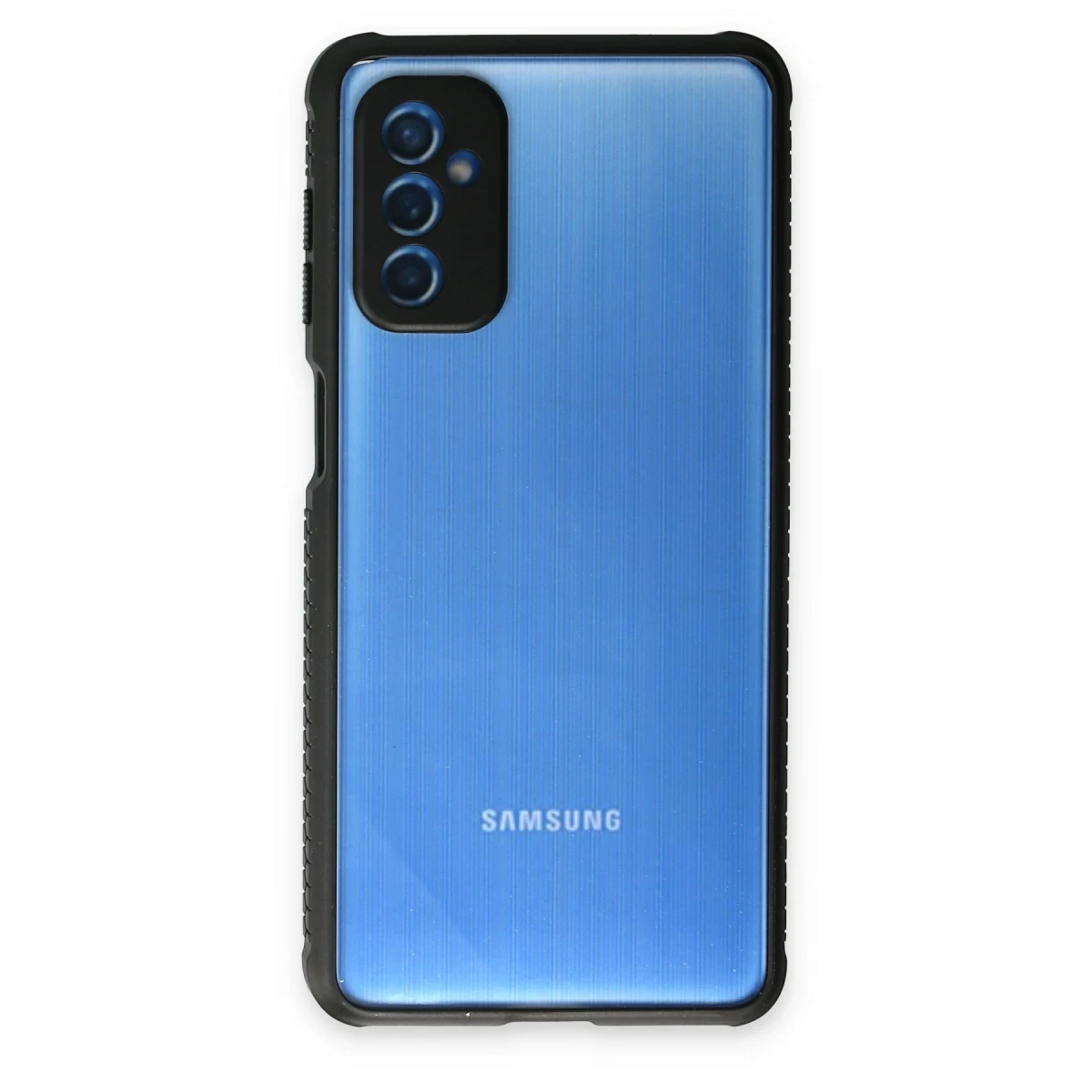 Newface Samsung Galaxy M52 5G Kılıf Miami Şeffaf Silikon - Siyah
