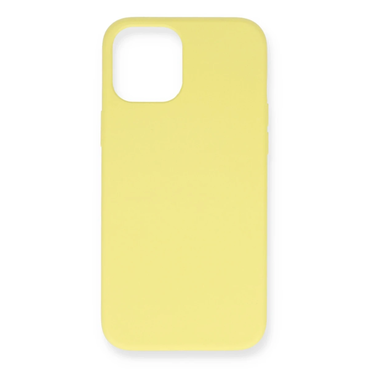 Newface Apple iPhone 12 Mini Kılıf Nano içi Kadife Silikon - Sarı