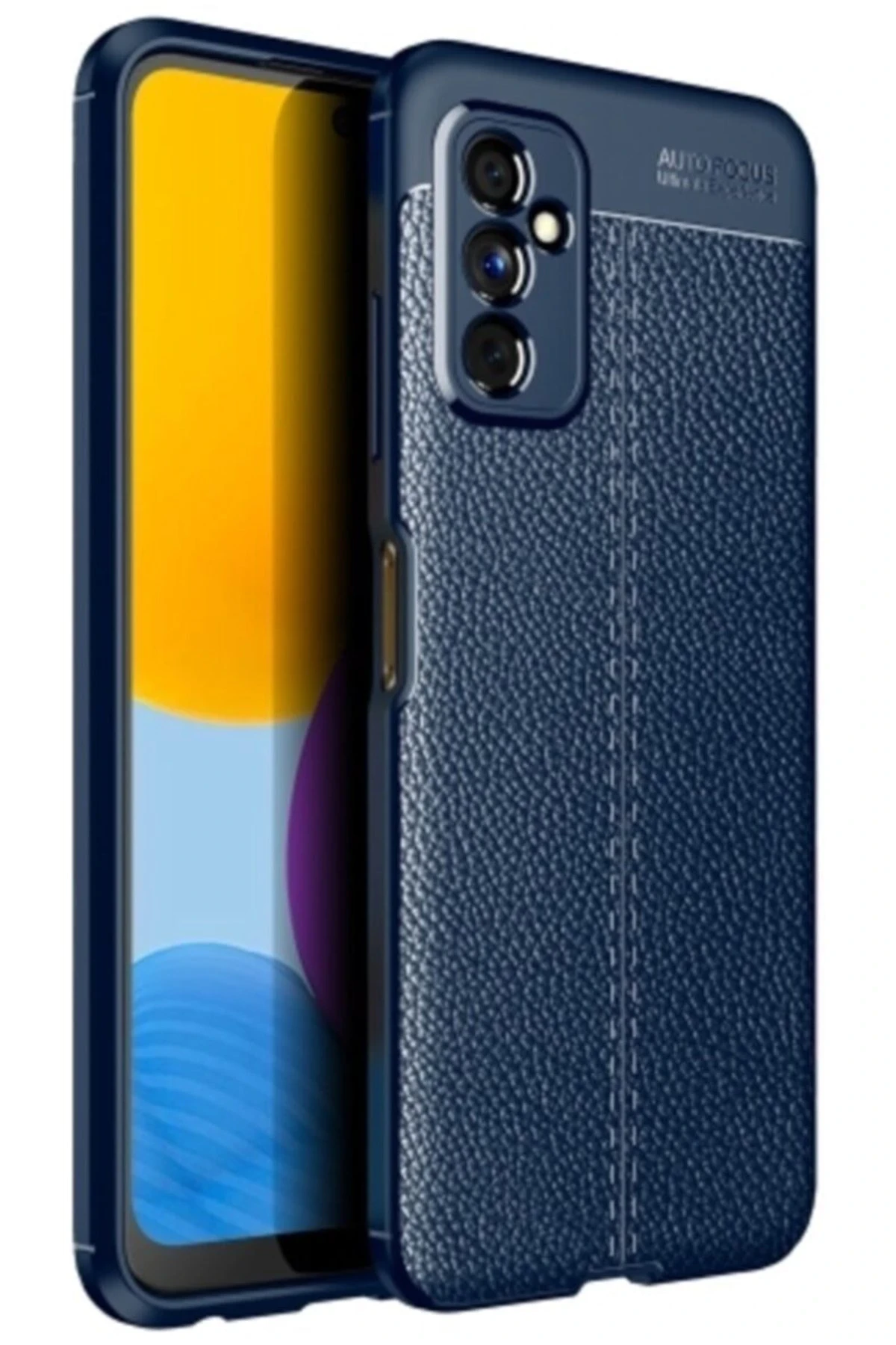 Newface Samsung Galaxy M52 5G Kılıf Auto Focus Kapak - Lacivert