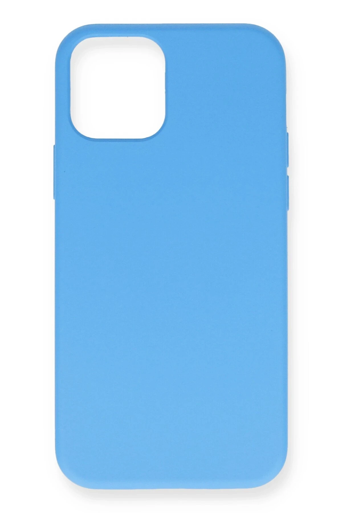 Newface iPhone 12 Pro Max Kılıf Nano içi Kadife Silikon- Mavi