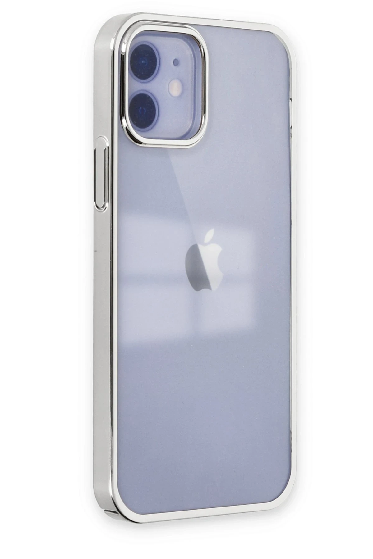 Newface iPhone 12 Kılıf Element Silikon - Gümüş