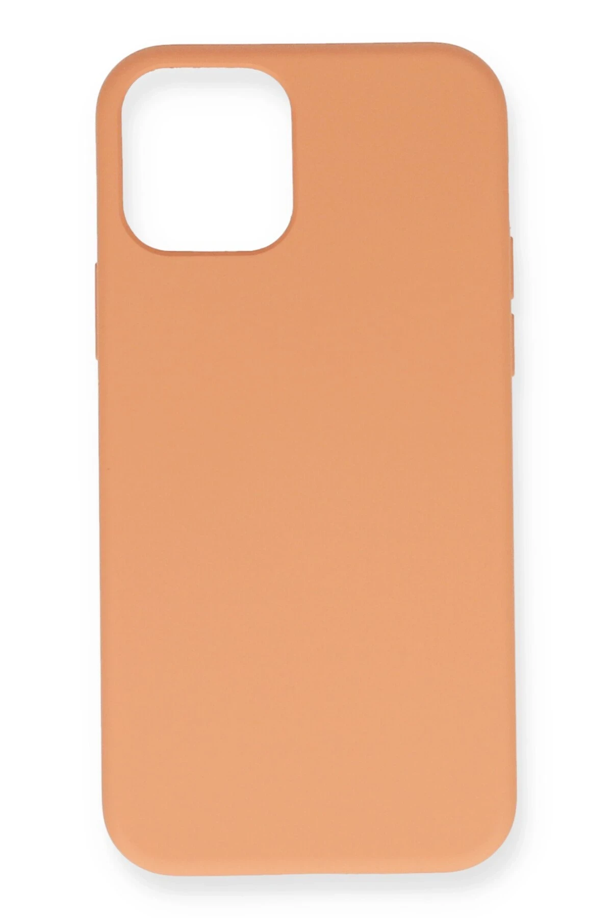 Newface iPhone 12 Pro Max Kılıf Nano içi Kadife Silikon - Turuncu