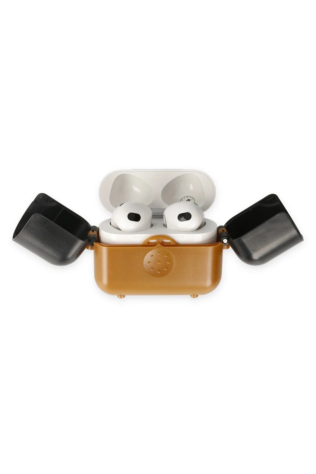 Newface Airpods 3 (3.nesil) Basmalı Kılıf - Kahverengi-Siyah