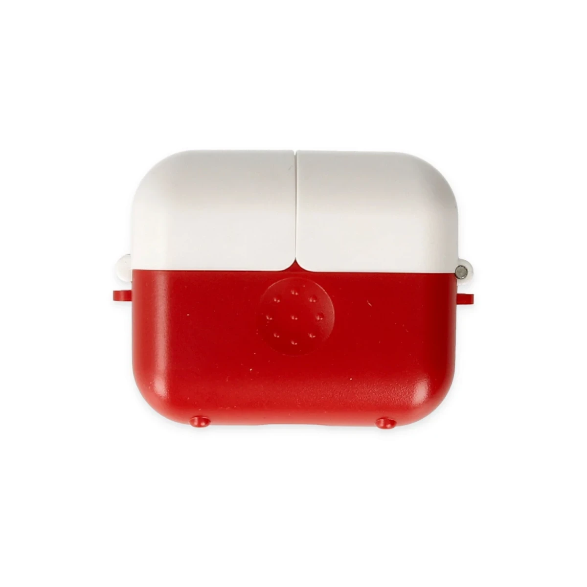 Newface Apple Airpods 3 (3.nesil) Basmalı Kılıf - Kırmızı-Beyaz