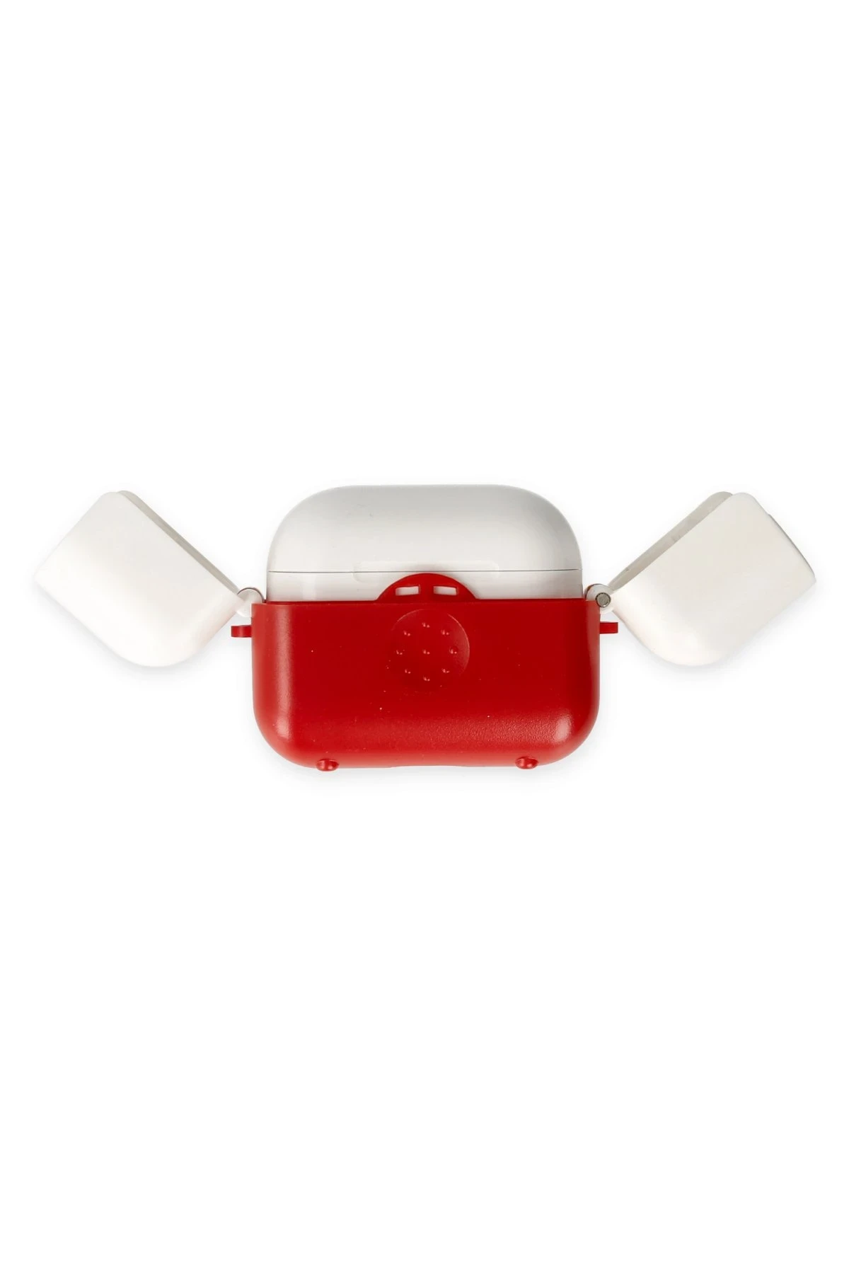 Newface Airpods 3 (3.nesil) Basmalı Kılıf - Kırmızı-Beyaz