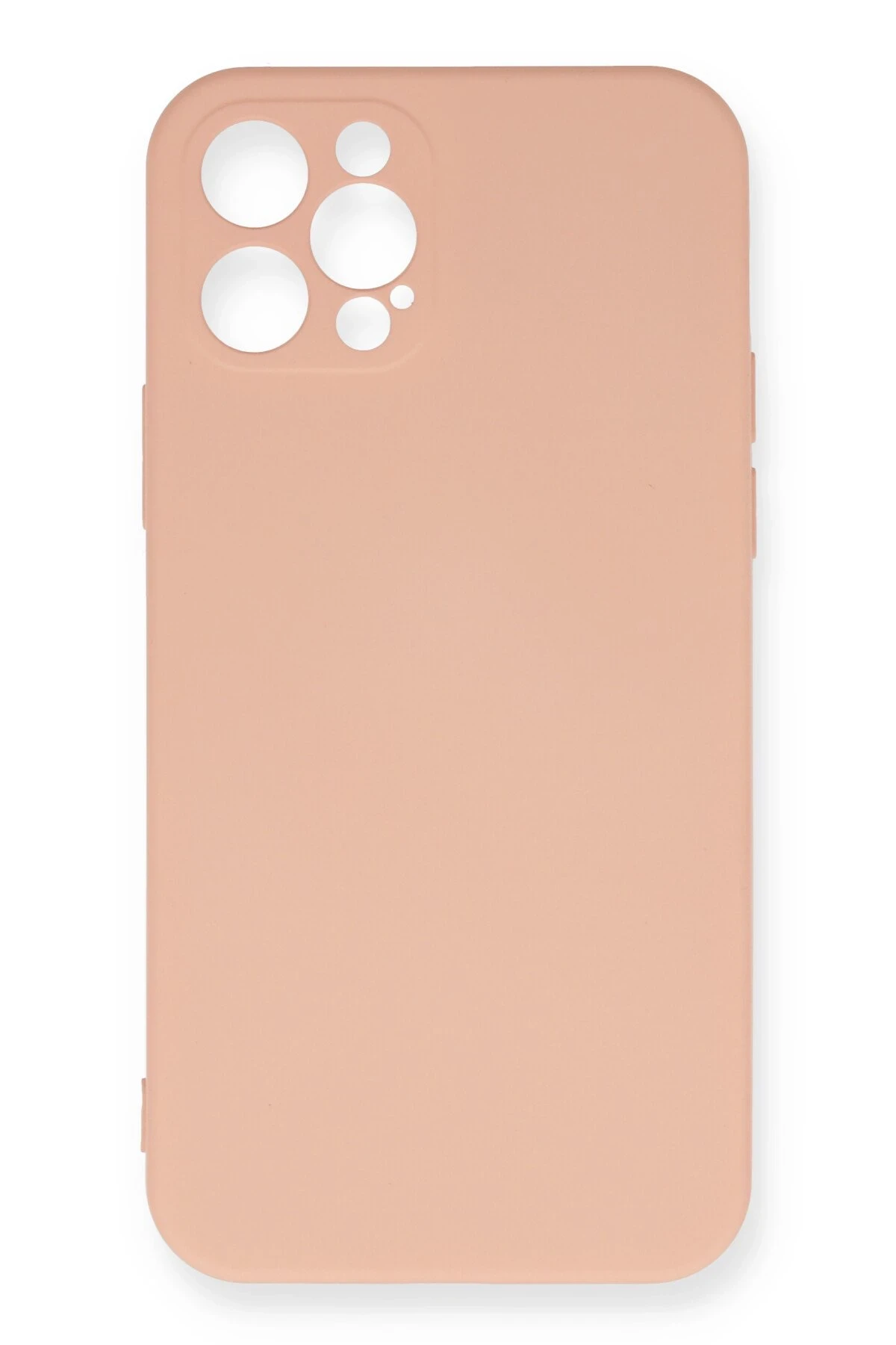 Newface iPhone 12 Pro Max Kılıf Nano içi Kadife Silikon - Pudra