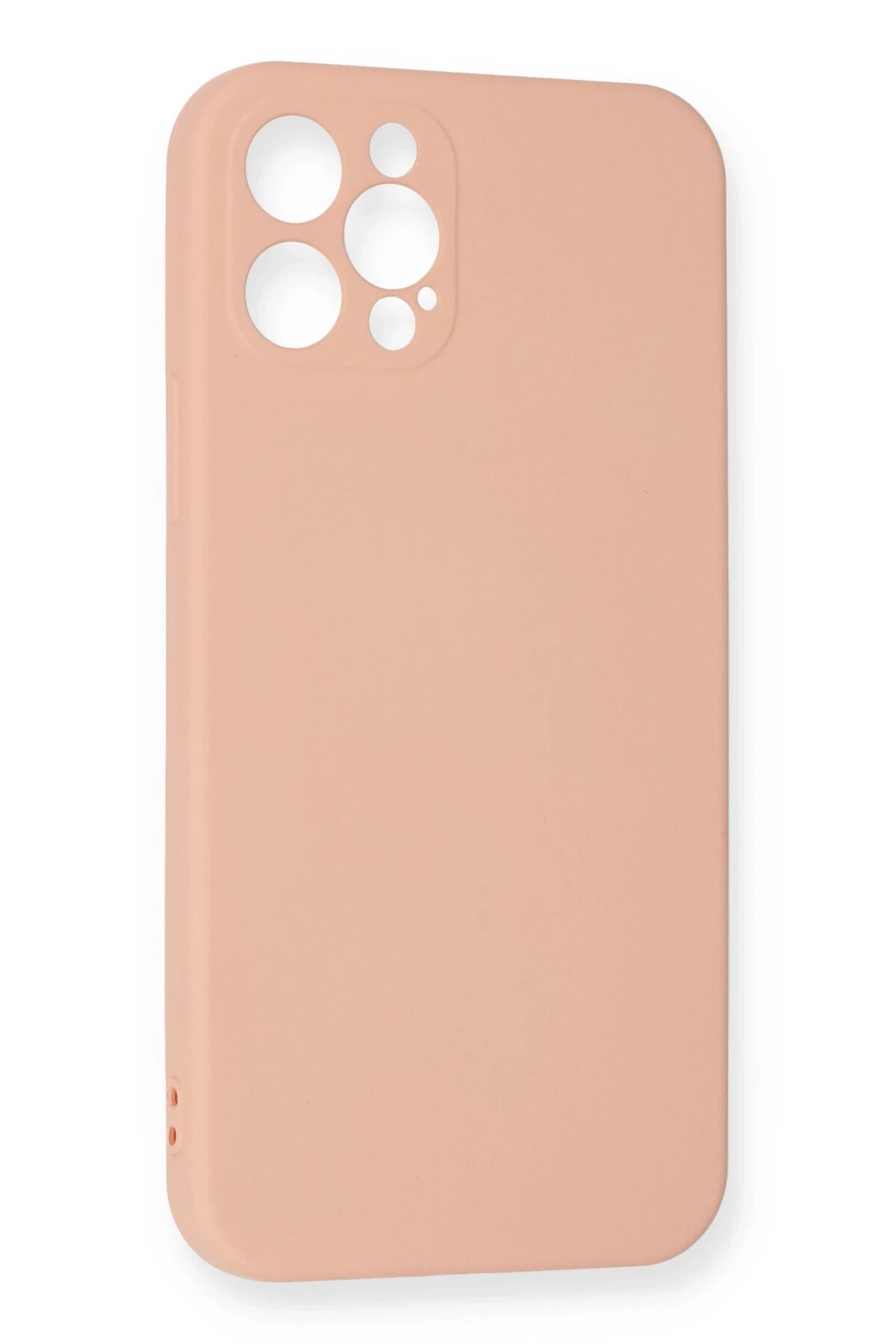 Newface iPhone 12 Pro Max Kılıf Nano içi Kadife Silikon - Pudra