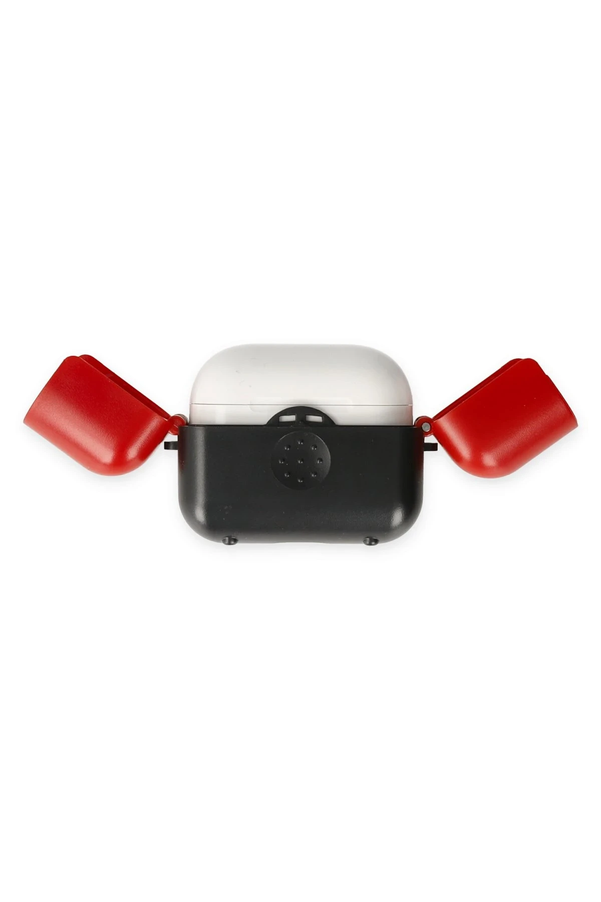 Newface Airpods 3 (3.nesil) Basmalı Kılıf - Siyah-Kırmızı