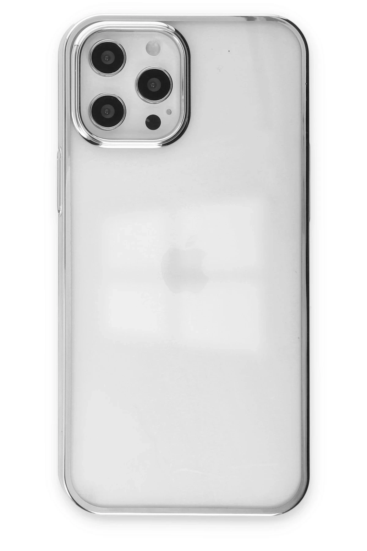 Newface iPhone 12 Pro Max Kılıf Element Silikon - Gümüş