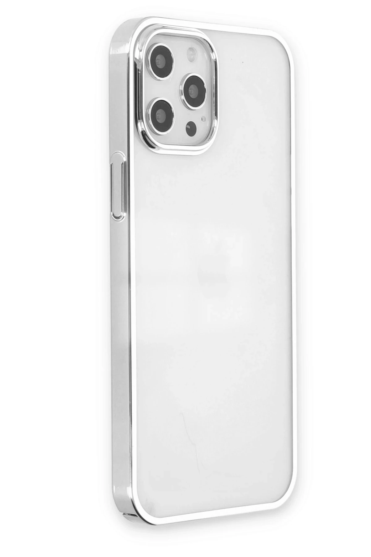 Newface iPhone 12 Pro Max Kılıf Element Silikon - Gümüş
