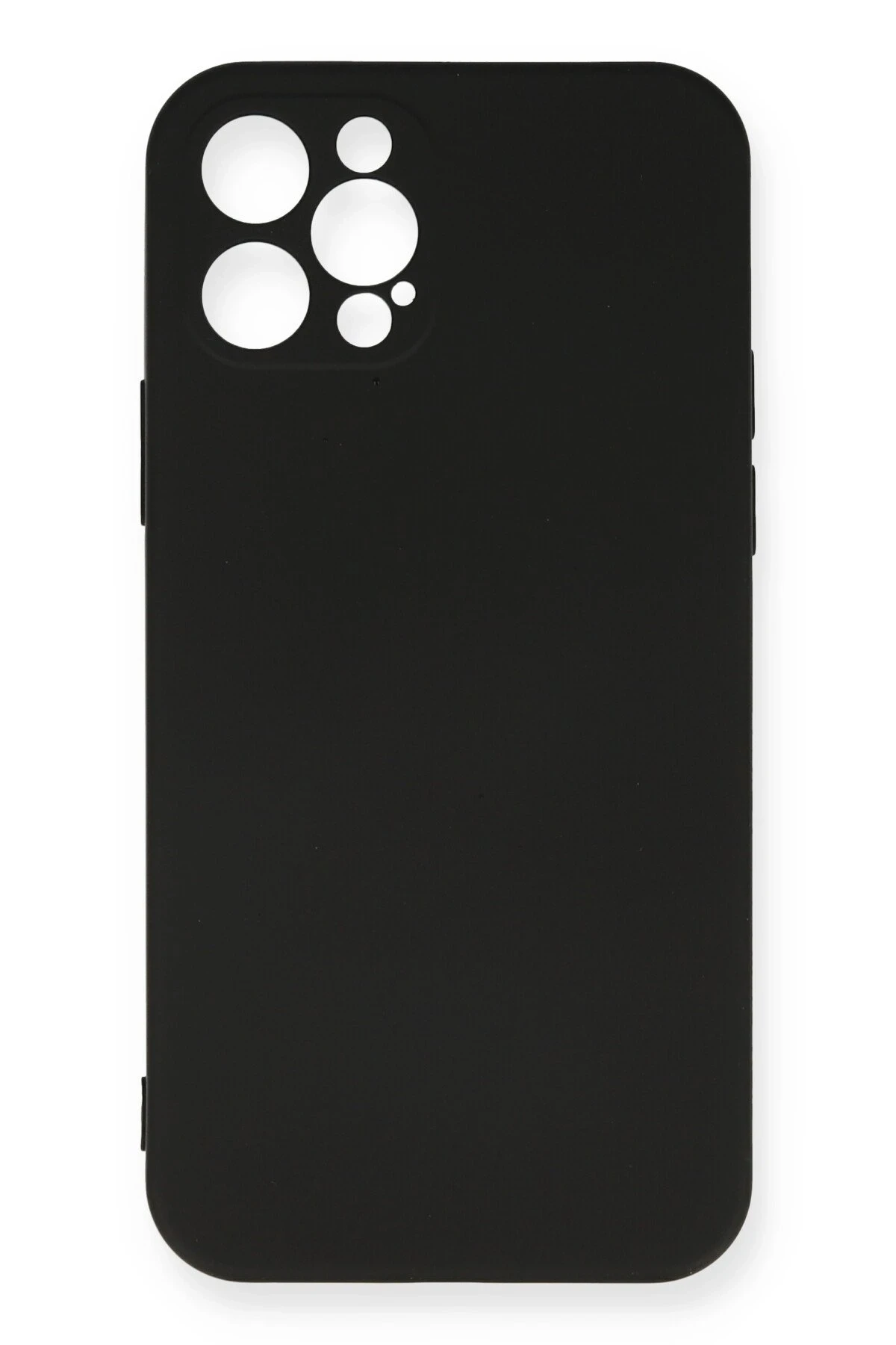 Newface iPhone 12 Pro Max Kılıf Nano içi Kadife Silikon - Siyah