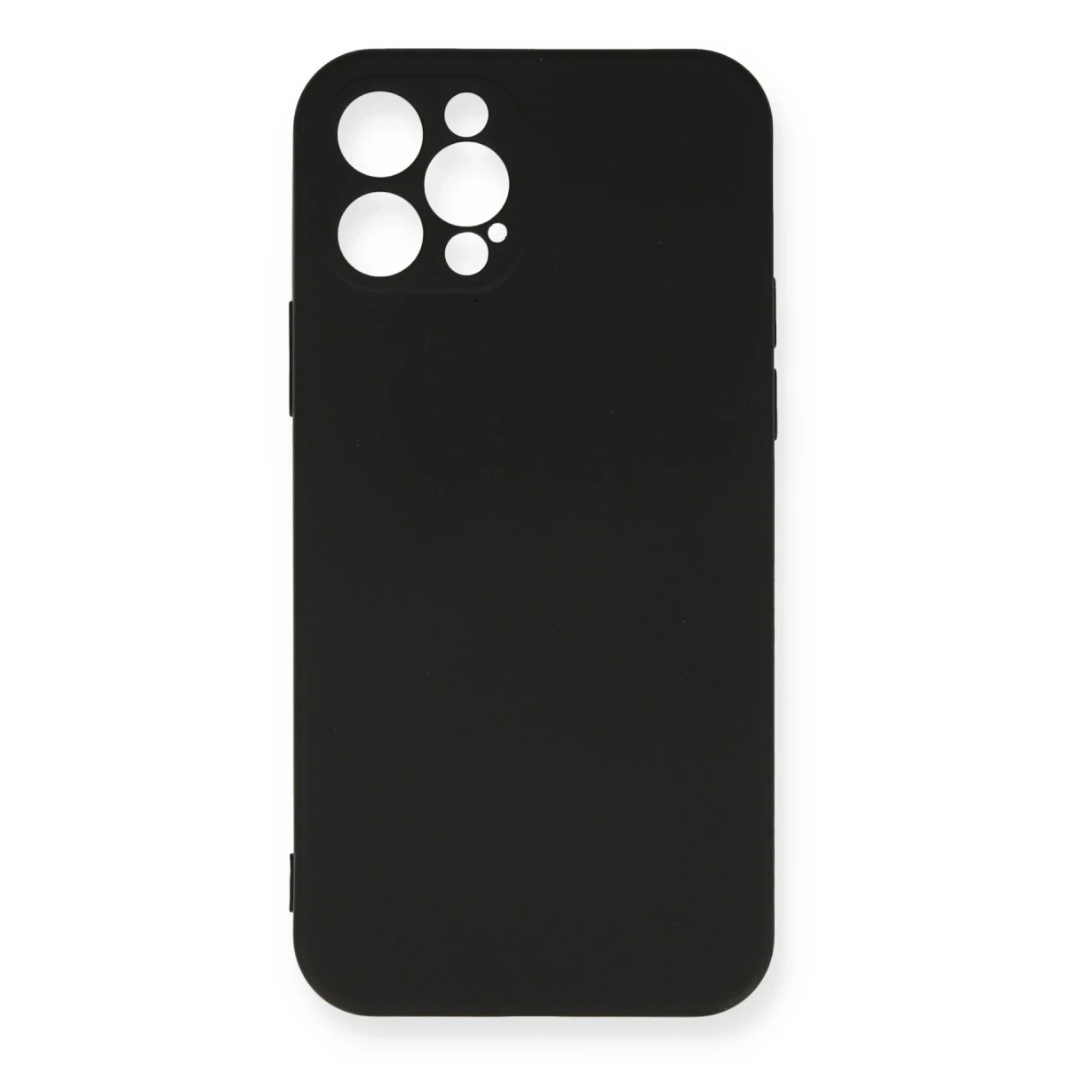 Newface Apple iPhone 12 Pro Max Kılıf Nano içi Kadife Silikon - Siyah