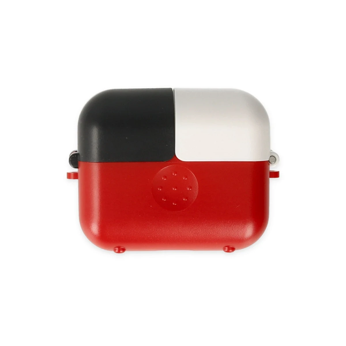 Newface Apple Airpods 3 (3.nesil) Basmalı Kılıf - Kırmızı-Siyah-Beyaz